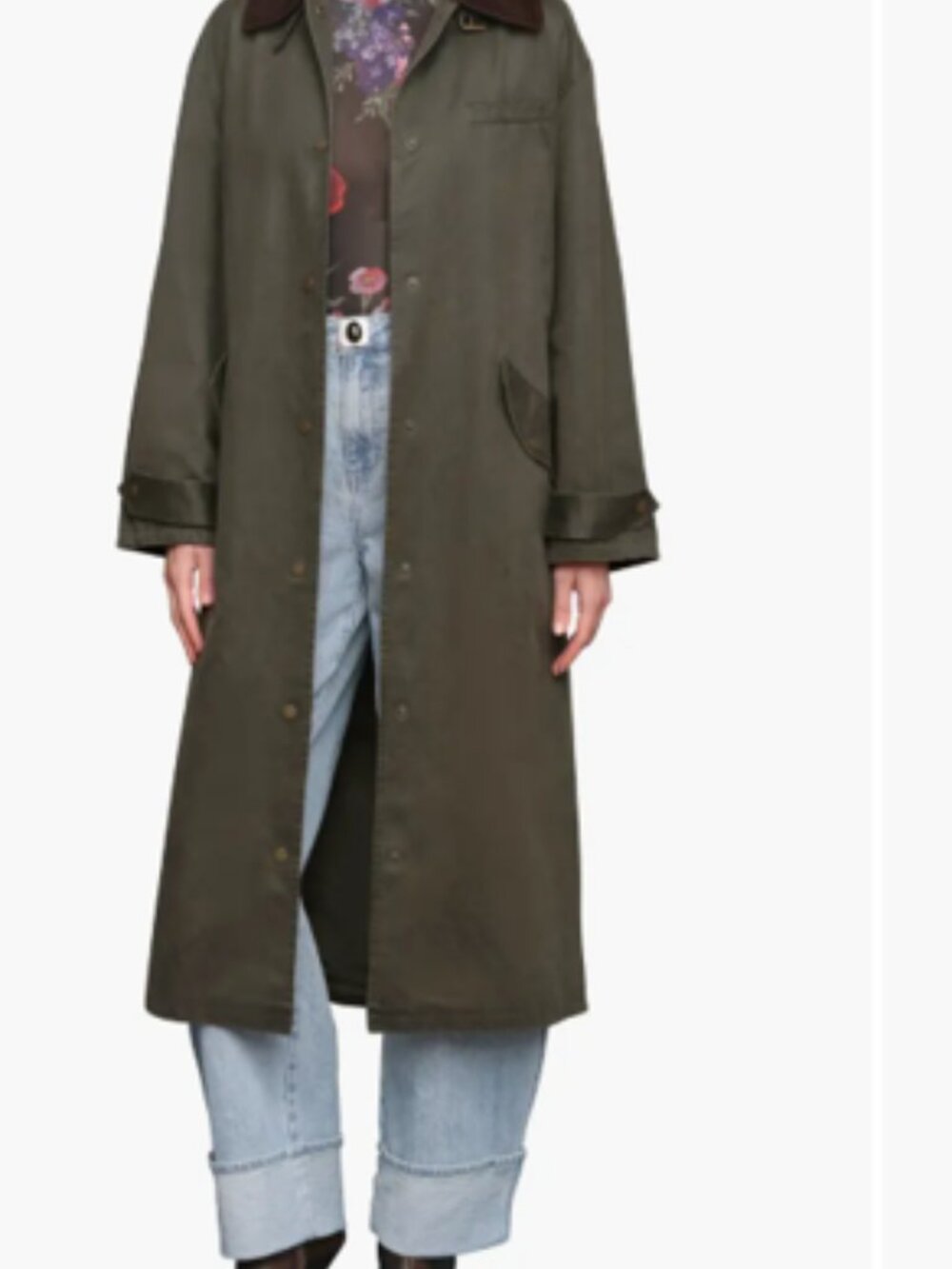 Avec Les Filles Contrast Collar Barn Coat - Picture 2 of 4